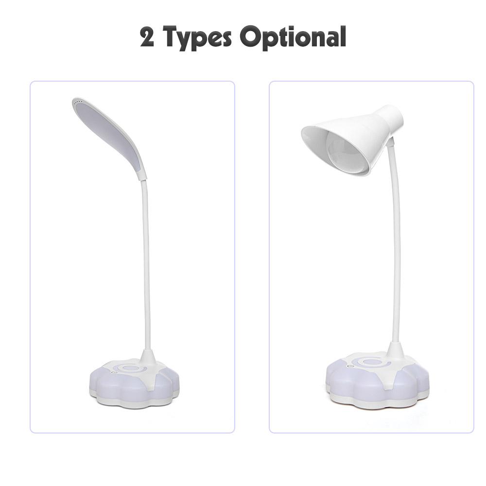 Đèn bàn LED cổ ngỗng linh hoạt với 3 mức độ sáng sạc USB