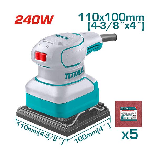 MÁY CHÀ NHÁM VUÔNG 240W TOTAL TF2241108 - HÀNG CHÍNH HÃNG