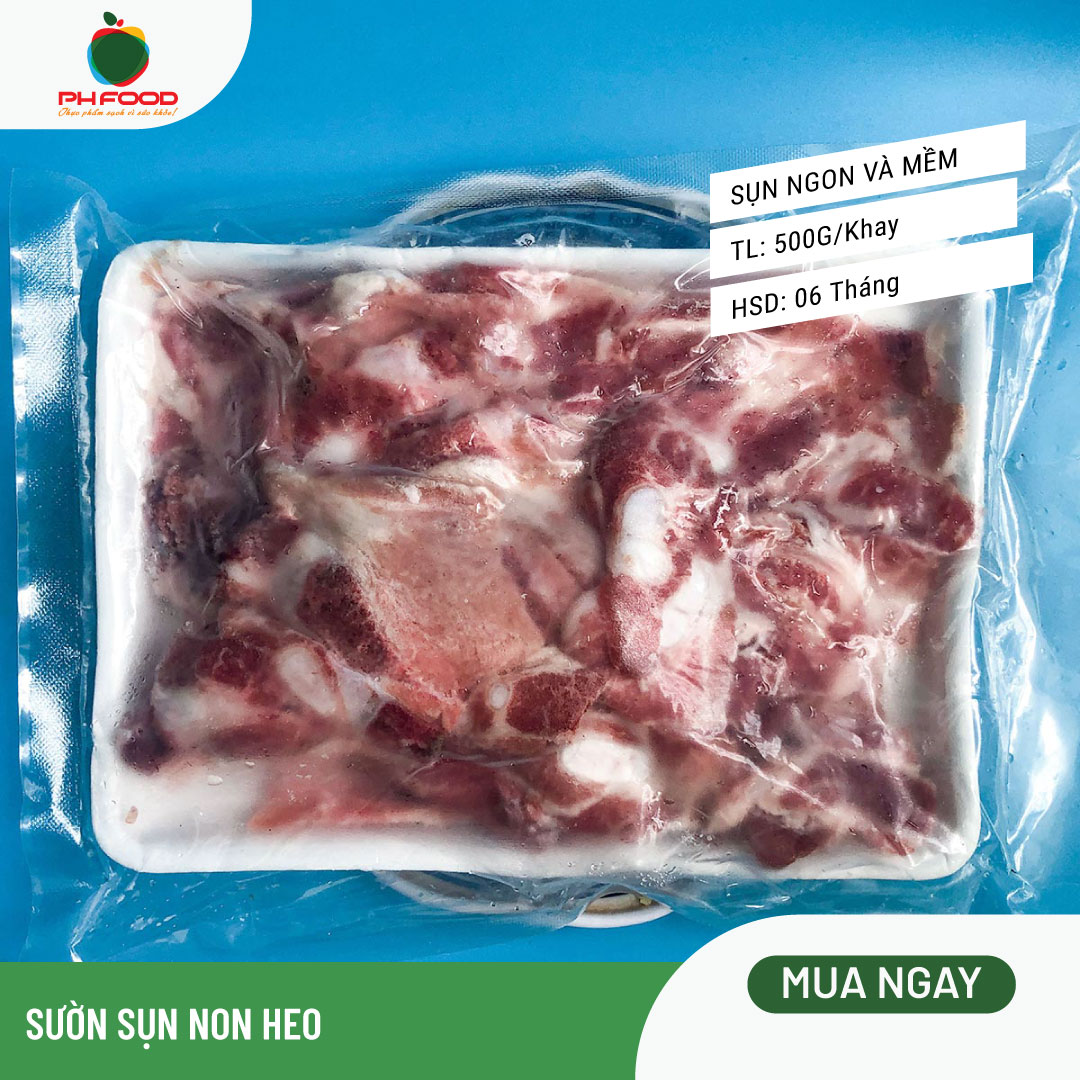 - Sườn Sụn Non Heo - 1Kg 2 Khay - Hút Chân Không