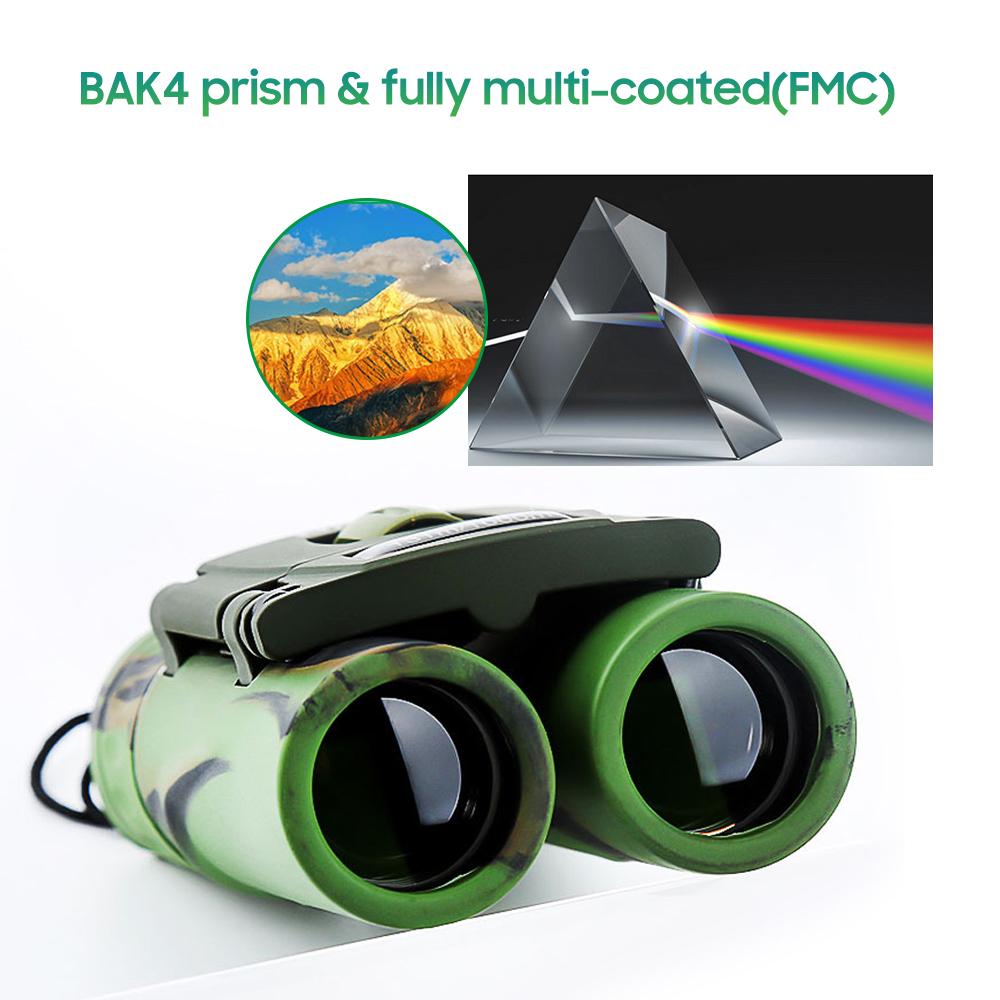 8×21 Compact HD Zoom Binoculars Long Distance High Definition BAK4 Prism Binocular Telescope with Diopter Ring