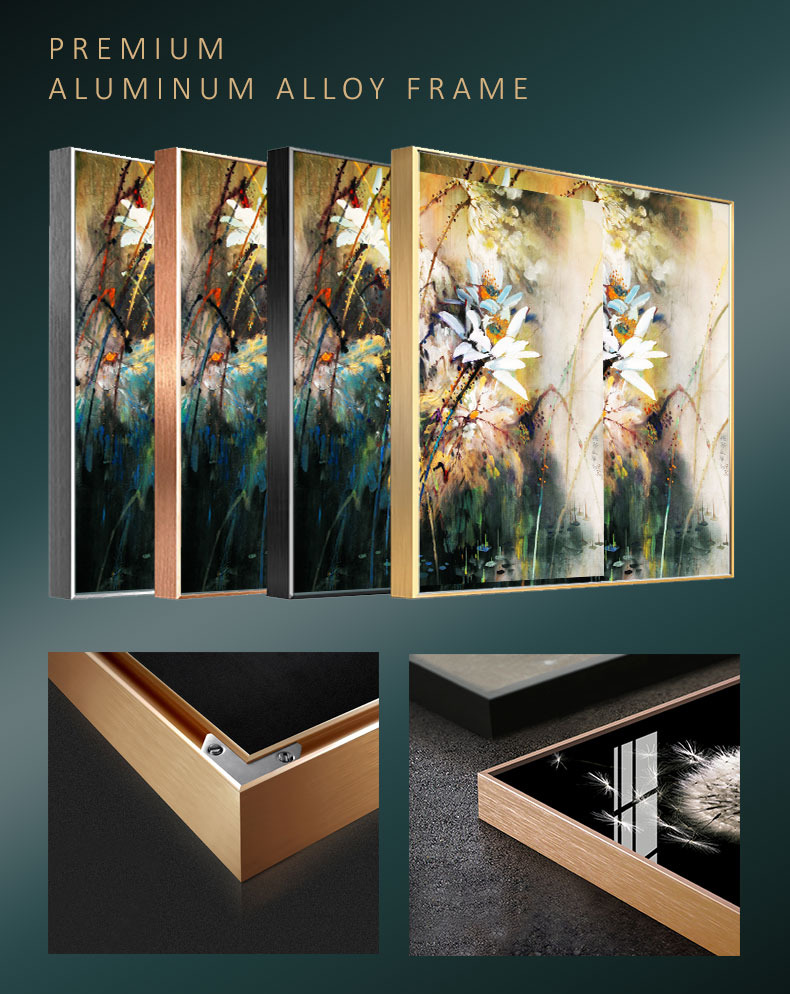 Tranh Canvas Sơn dầu Hoa Sen cao cấp. , Khung hợp nhôm chống ẩm, bền, đẹp, nhiều kích thước. Phù hợp nhiều không gian sang trọng.
