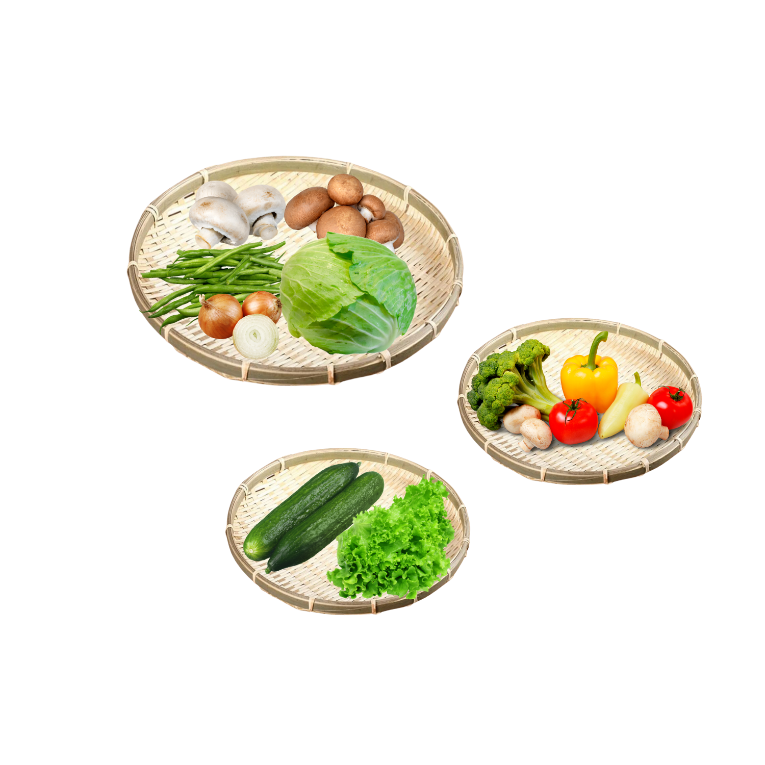 Bộ mẹt tre đan tròn