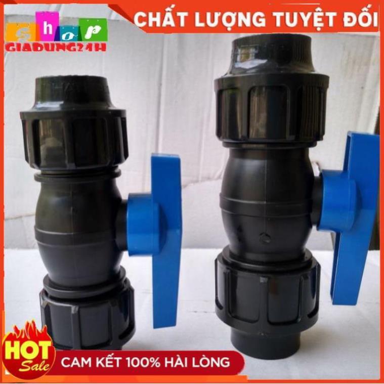 Van Khóa Nước Nối Nhanh Ống Nước Sạch, Ống Đen HPDE, PPR 20, 25