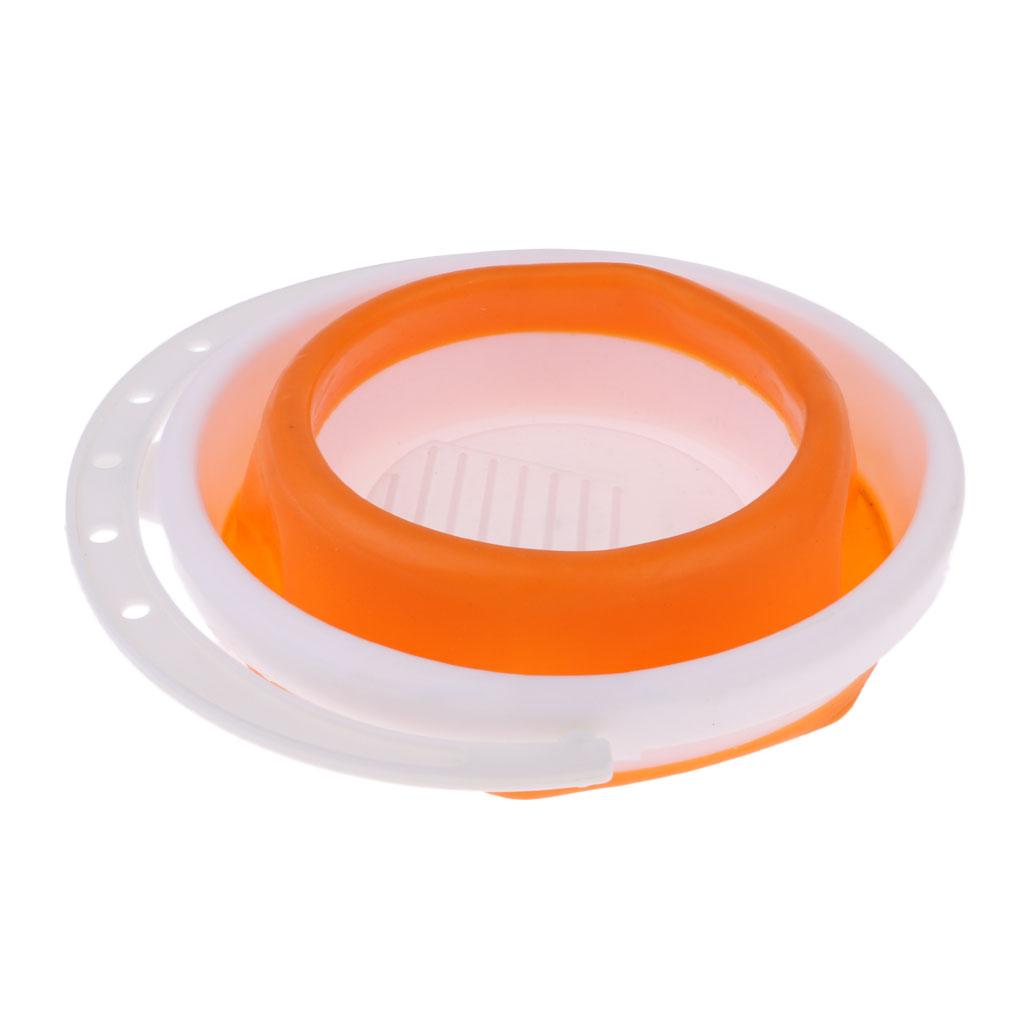 Folding Collapsible Silicone Water Bucket Outdoor Basin S Orange