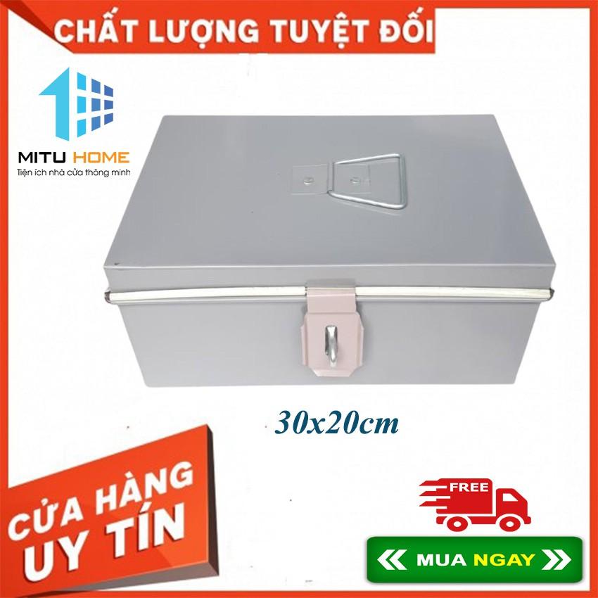 Hòm tôn đựng tiền, đựng tài liệu, hòm tôn nhỏ kích thước 30x20x13cm