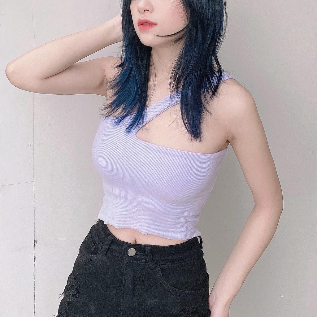 Áo ống croptop kiểu nữ chéo ngực sexy LA BOUTIQUE