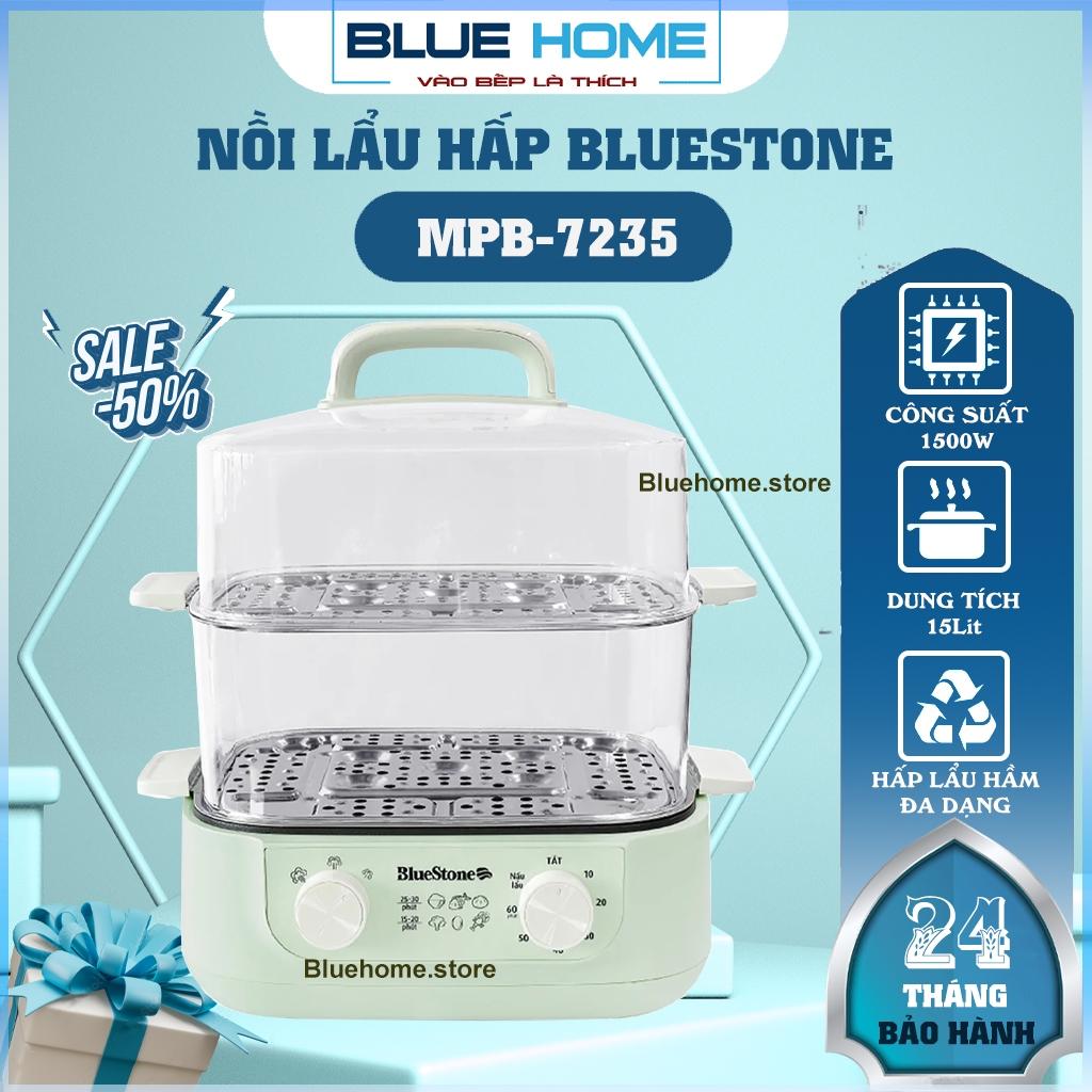 Nồi Lẩu Hấp Đa Năng Bluestone MPB-7235, 15Lit - 1500w, Hàng Chính Hãng