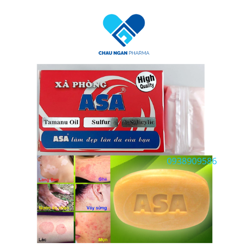 Combo 2 Hộp Xà phòng tắm ASA - ngừa mụn - lác - lang ben - nấm da - Hộp 120g gồm 4 cục nhỏ