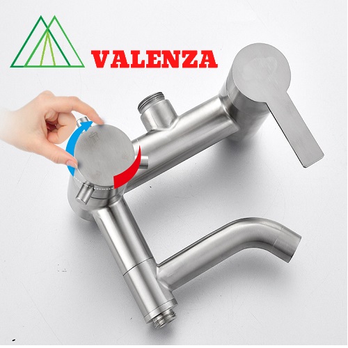 Bộ sen cây tắm đứng inox sus304 nóng lạnh Valenza SCT-01