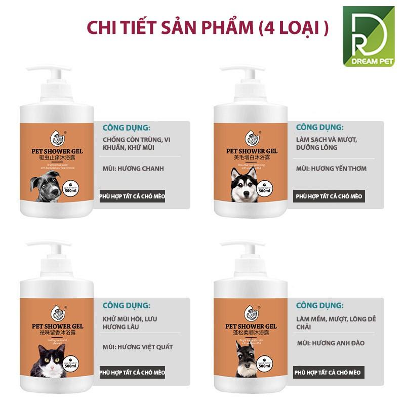 SỮA TẮM CHÓ MÈO CAO CẤP HƯƠNG ANH ĐÀO - HAIRBALL STARREN 500ML