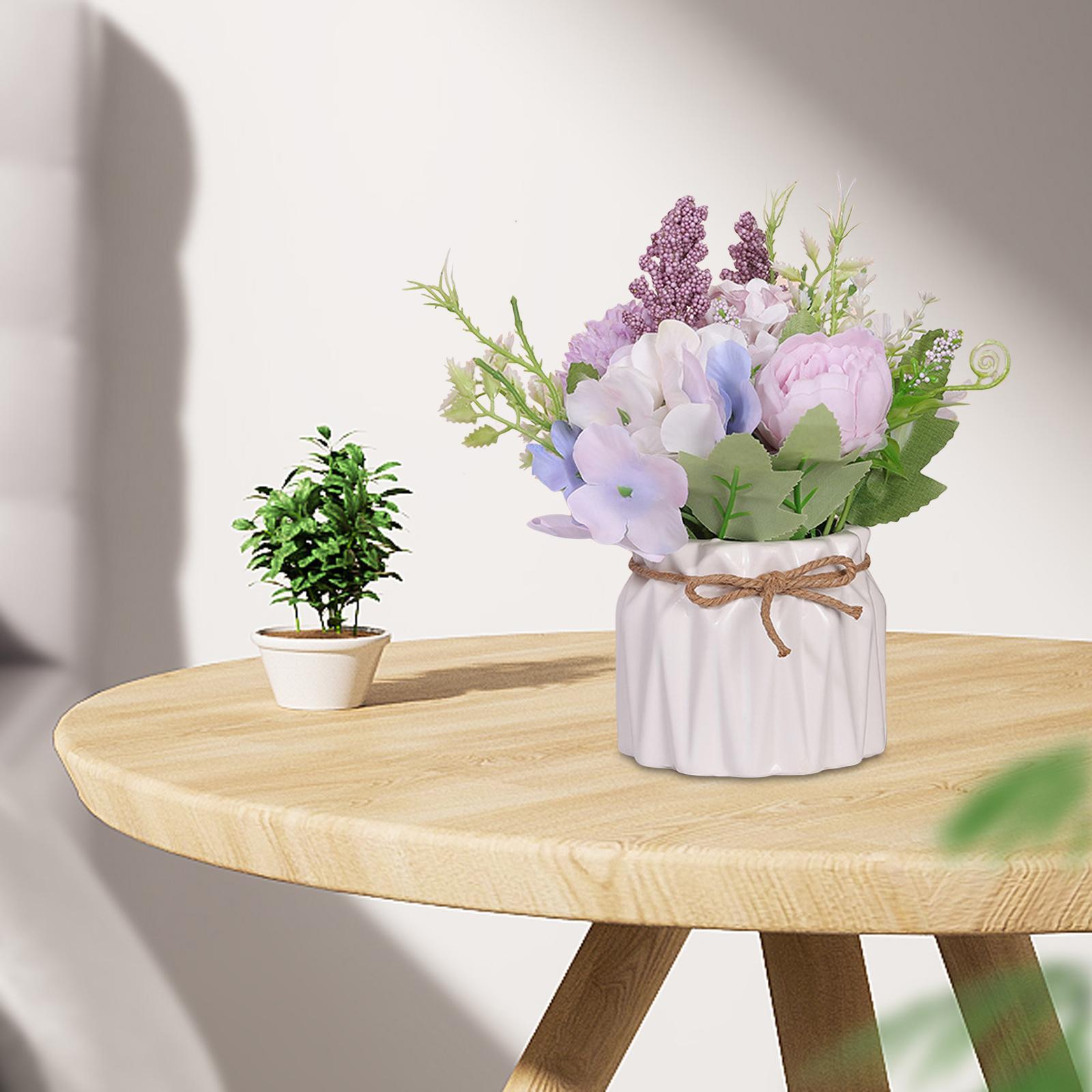 Artificial Flowers Hydrangea Flower Bonsai for Garden Decoration