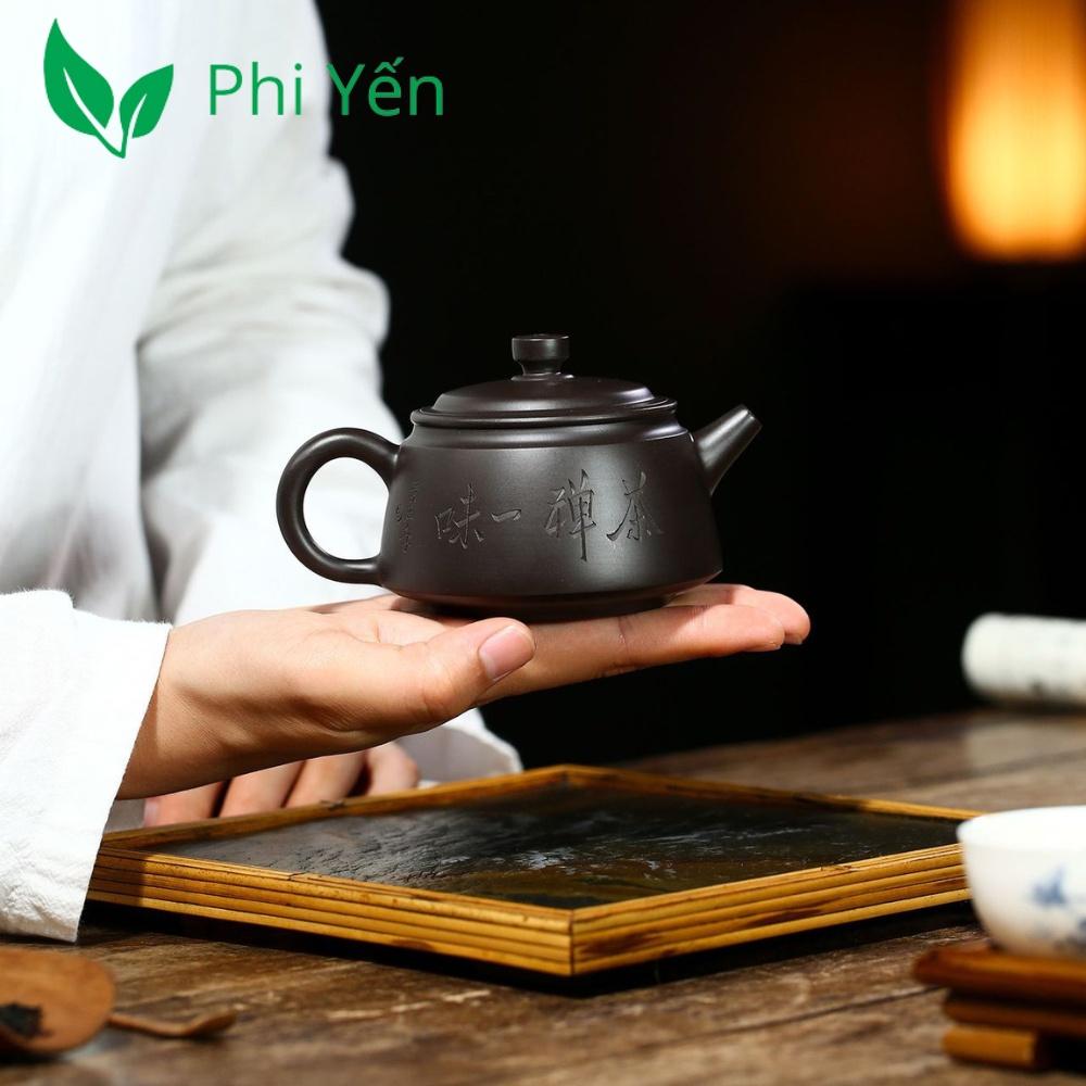 Ấm trà Tử sa Hắc sa Thạch biều 200ml hàng siêu VIP HSTB140205