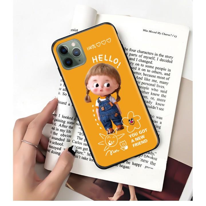 Ốp điện thoại dành cho iphone ICASE viền nhám búp bê baby chống xước camera 6s/6plus/6splus/7/8/7plus/8plus/x/xs/xsmax/11/11promax