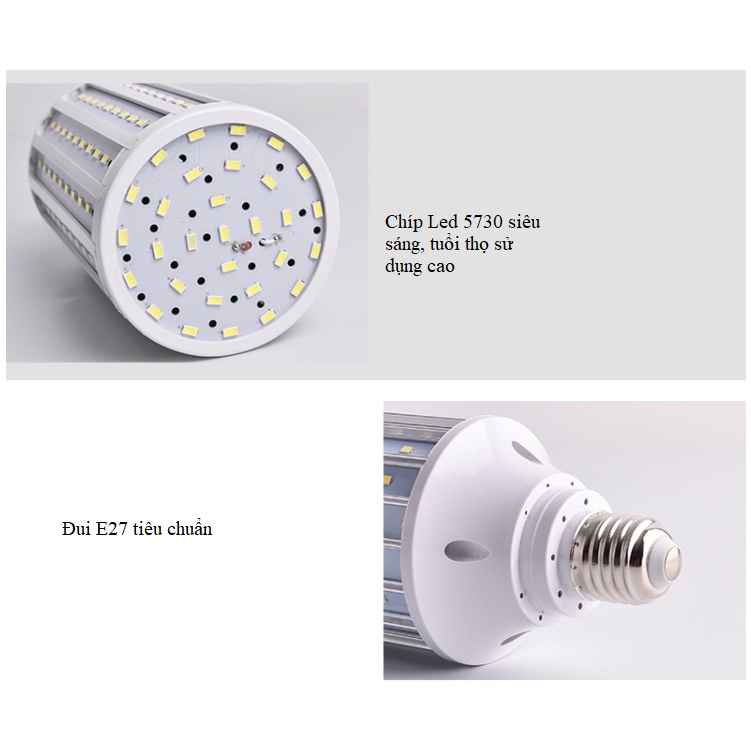 Bóng Đèn Led Bắp Ngô 20W E27 Ánh Sáng Trắng/Vàng, Đèn Chiếu Sáng Nhà Cửa Hàng Chính Hãng