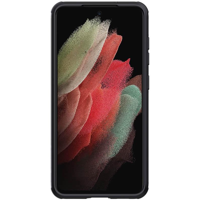 Ốp lưng PC vân sần , có lắp bảo vệ cụm camera cho Samsung Galaxy S21 Fe 5G Nillkin Camshield Pro- Hàng nhập khẩu