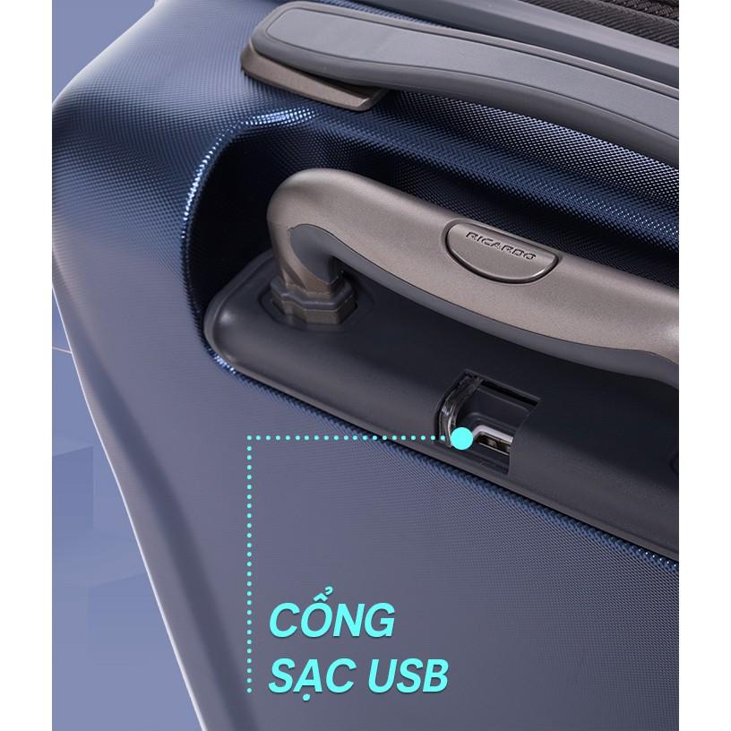 Vali du lịch size S (20 inch), Ricardo Tioga 2.0 thế hệ mới, thương hiệu Mỹ, bảo hành 5 năm quốc tế, Màu Titanium
