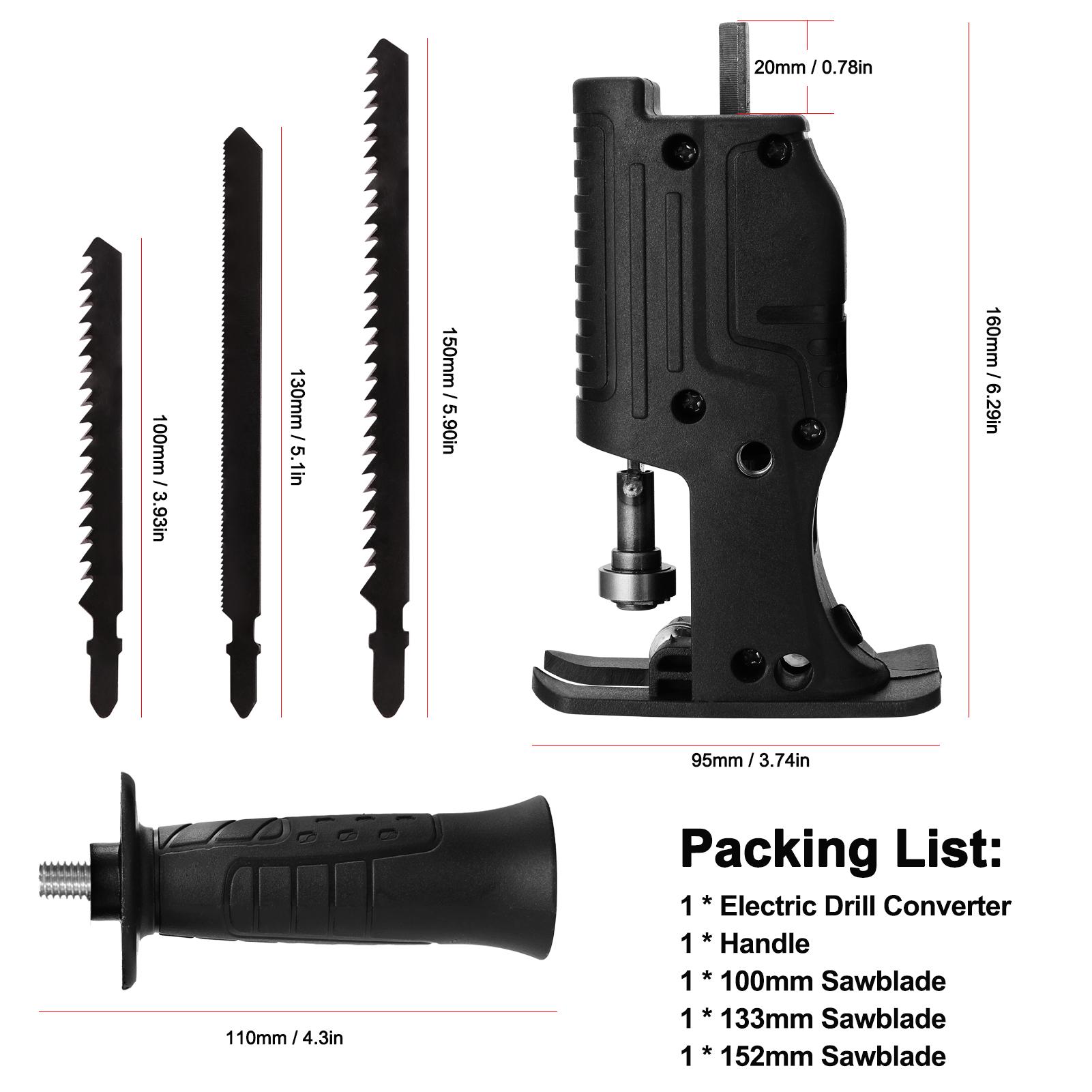 Electric Drill Modified To Electric Saws Accessory Electric Reciprocating Saws Drill to Jig Saws Portable Woodworking