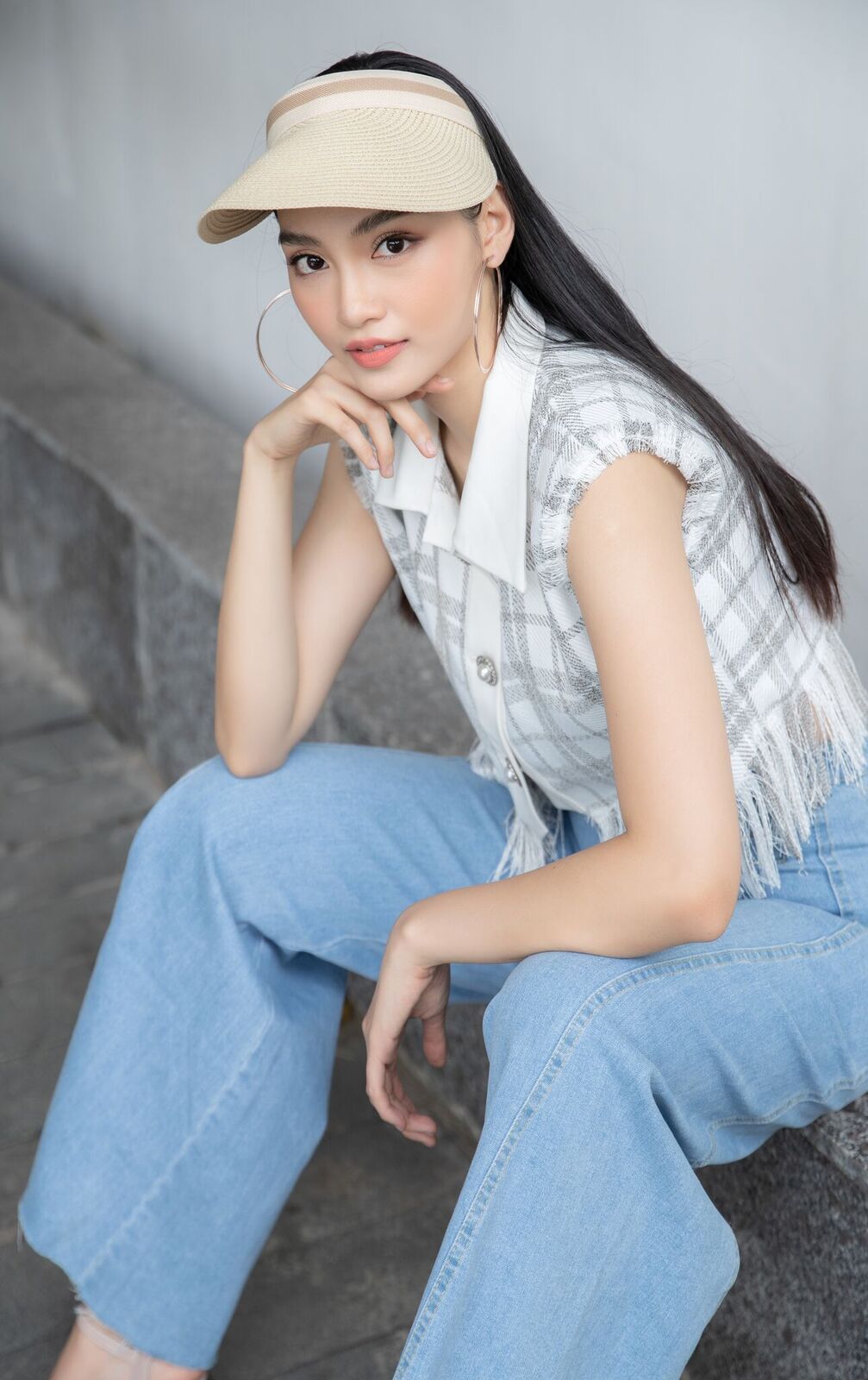 Áo Fringed Tweed Shirt