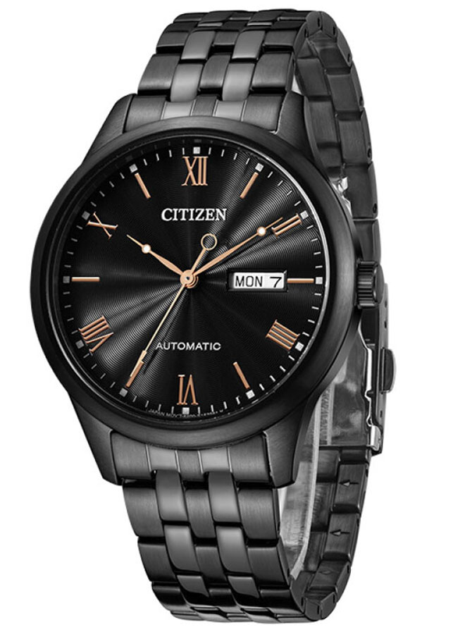 Đồng Hồ Nam Citizen Dây Thép Không Gỉ NH7505-84E - Mặt Đen