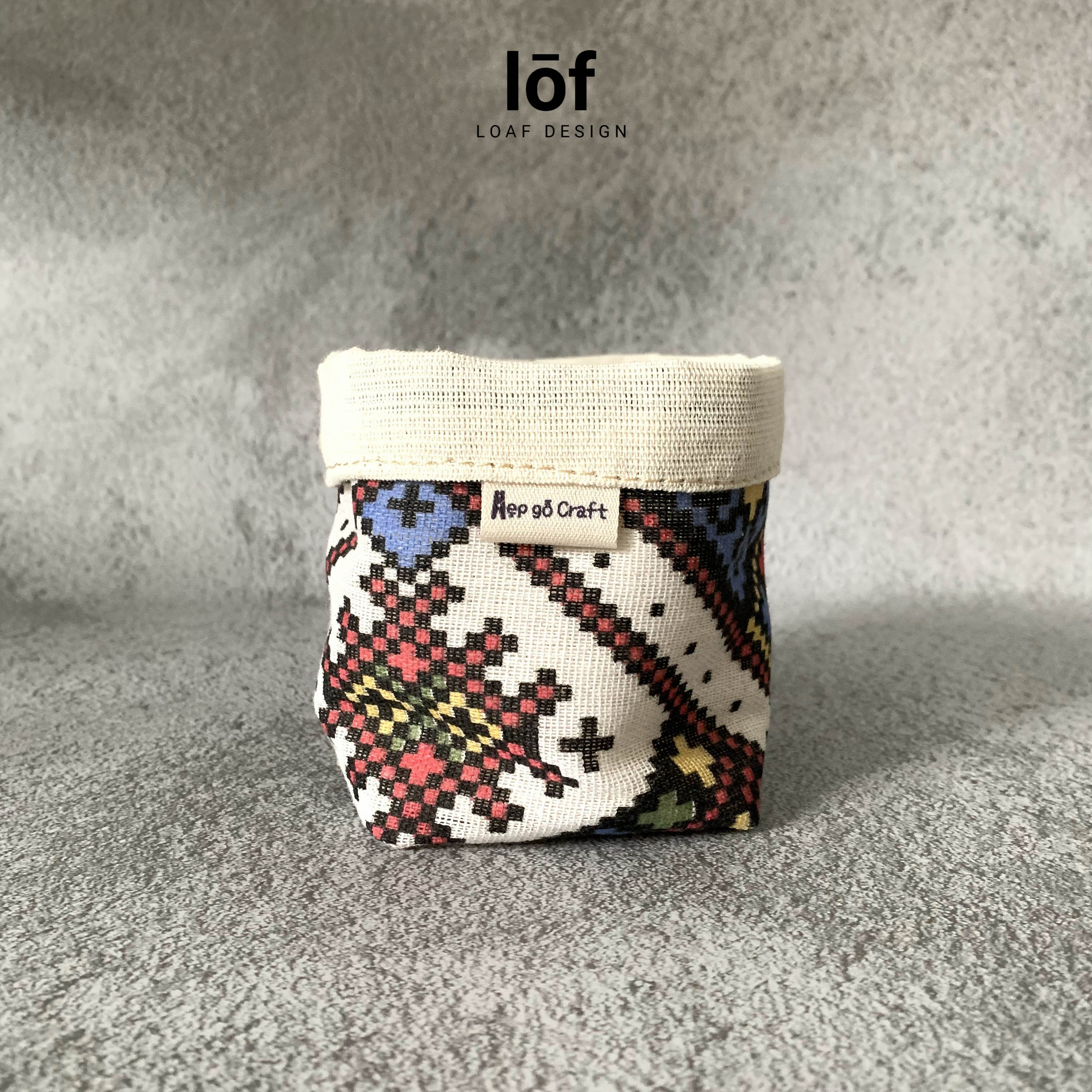 Chậu vải trồng cây để bàn Loaf Design