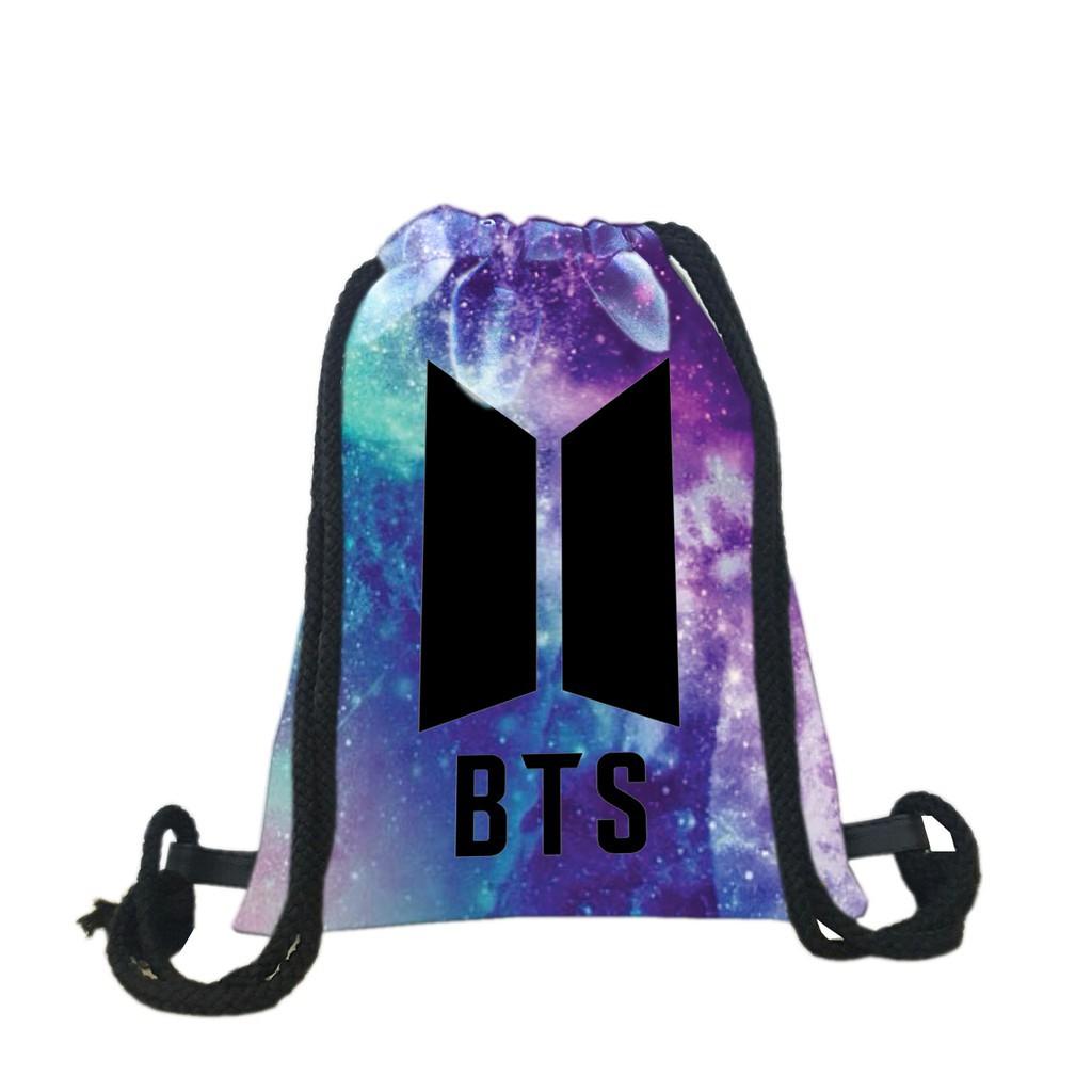 Balo dây rút BTS, balo dây rút unisex in hình BTS thời trang size 40cm