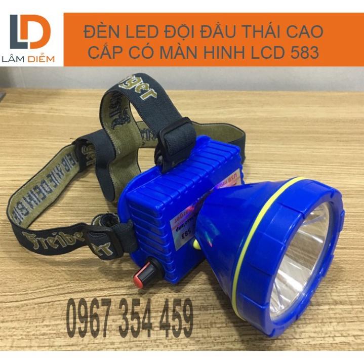 Đèn led đội đầu pin sạc USB siêu bền có màn hình LCD 583 - 200W