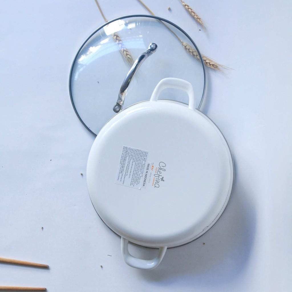 Nồi thép tráng men nhập khẩu cao cấp 24cm, màu sắc trang nhã, hiện đại