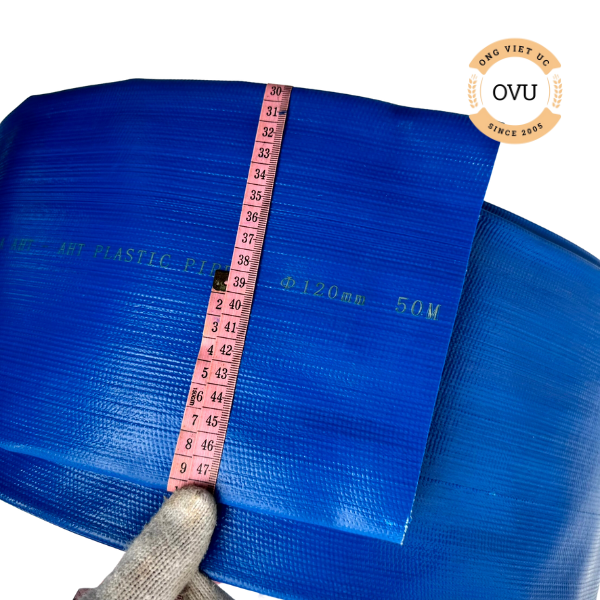 Ống bạt cốt dù phi 120mm xanh dương - Ống bạt nước Việt Úc