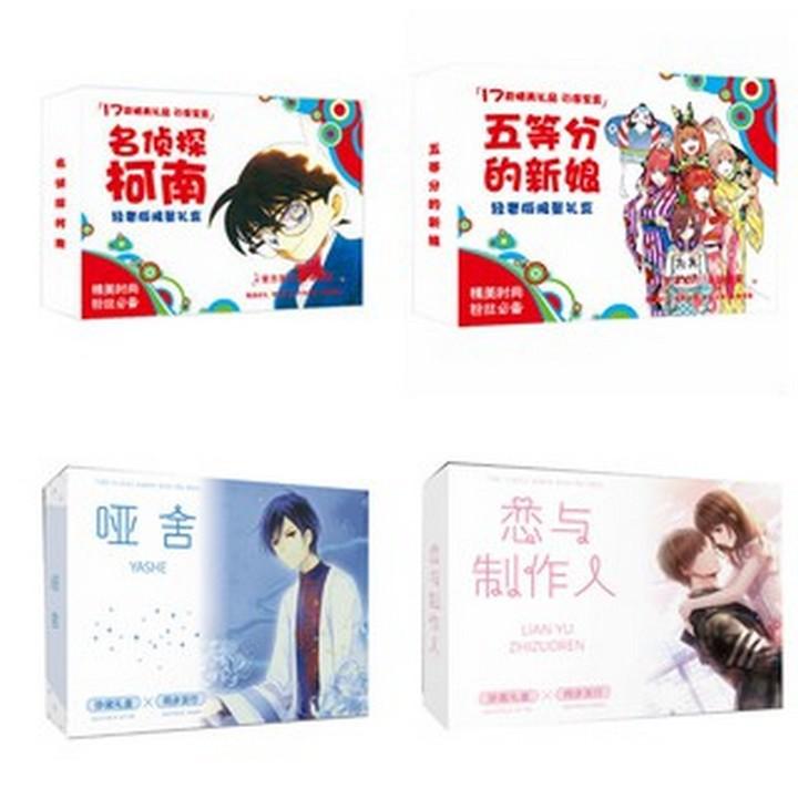 Hộp quà tặng anime Gotoubun no Hanayome Nhà Có Năm Nàng Dâu có poster postcard bookmark