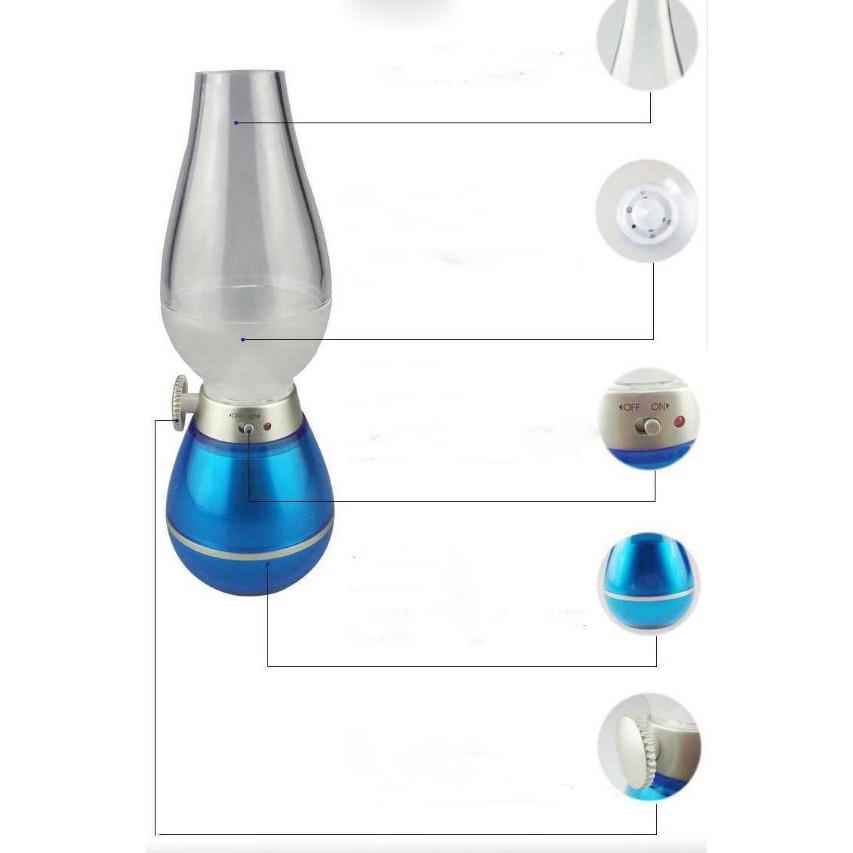 Đèn thần cảm ứng pin sạc thổi tắt sáng