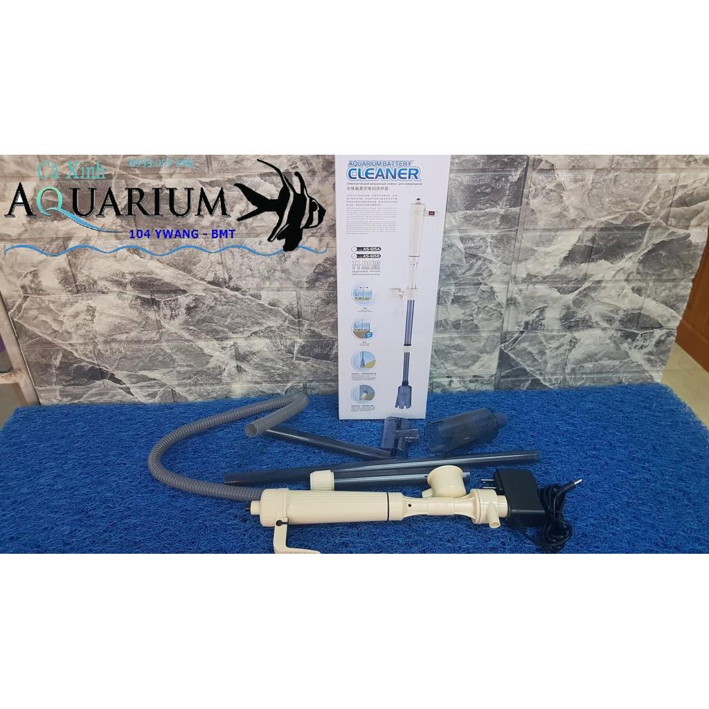 Máy hút cặn vệ sinh bể cá chạy pin + điện AS 615B