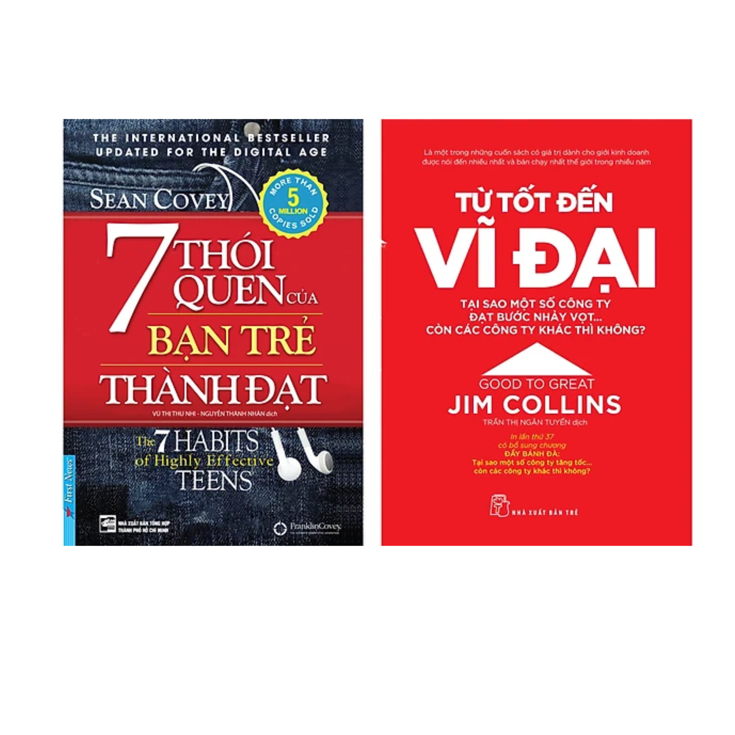 Combo 2 cuốn Sách Tư Duy - Kĩ Năng Sống : 7 Thói Quen Của Bạn Trẻ Thành Đạt + Từ Tốt Đến Vĩ Đại