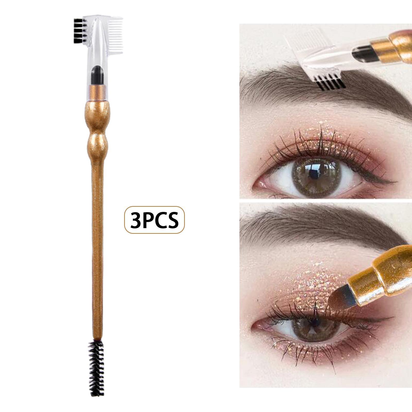 Double Ended Eyebrow Brush and Comb Portable for Home Beginner Women Girls