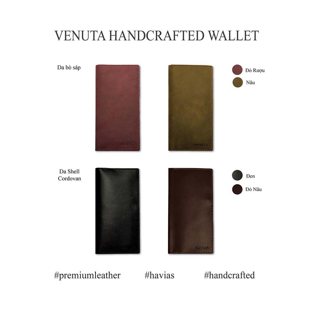 Ví Dài Venuta Handcrafted Wallet HAVIAS_Đỏ Nâu