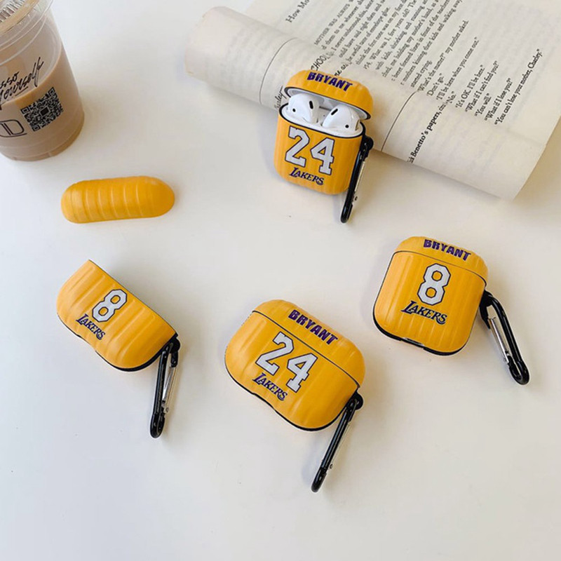 Bao case tai nghe Apple Airpods 1 / 2 hiệu HOTCASE Lakers Bryant chống sốc, chống vân tay, chống bám bẩn - Hàng nhập khẩu