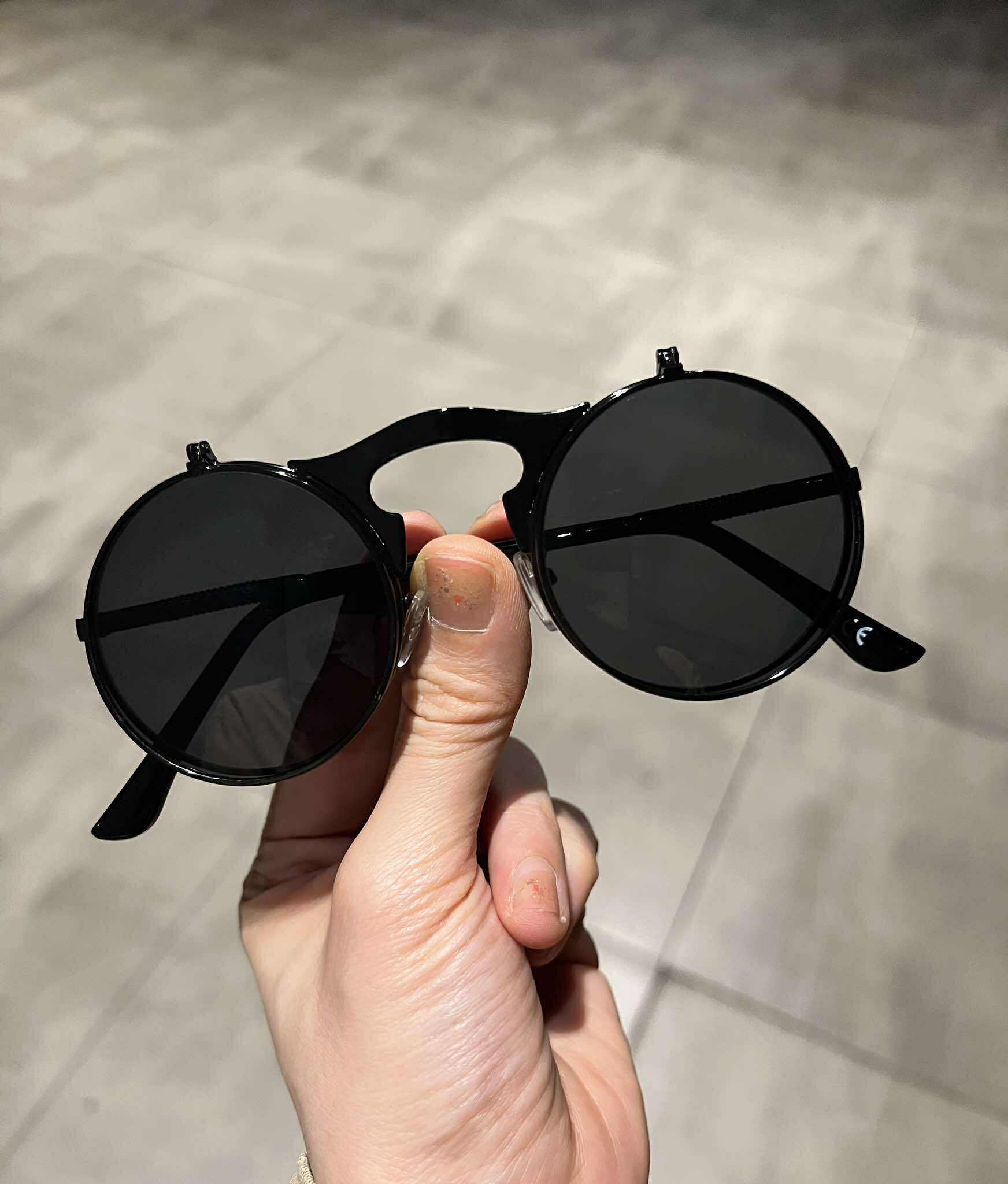 Kính Mắt tròn xoe 2 lớp 2 in1 đi ngày và đêm