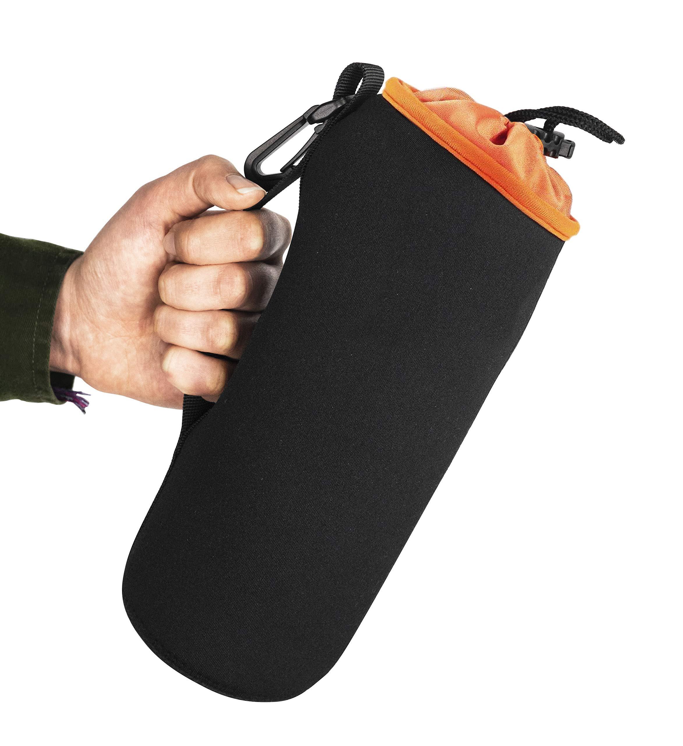 Túi ống kính Neoprene với Fleece Cho ăn - Túi bảo vệ túi ống kính -Repellent cho ống kính máy ảnh, ví dụ: Canon, - Đen
