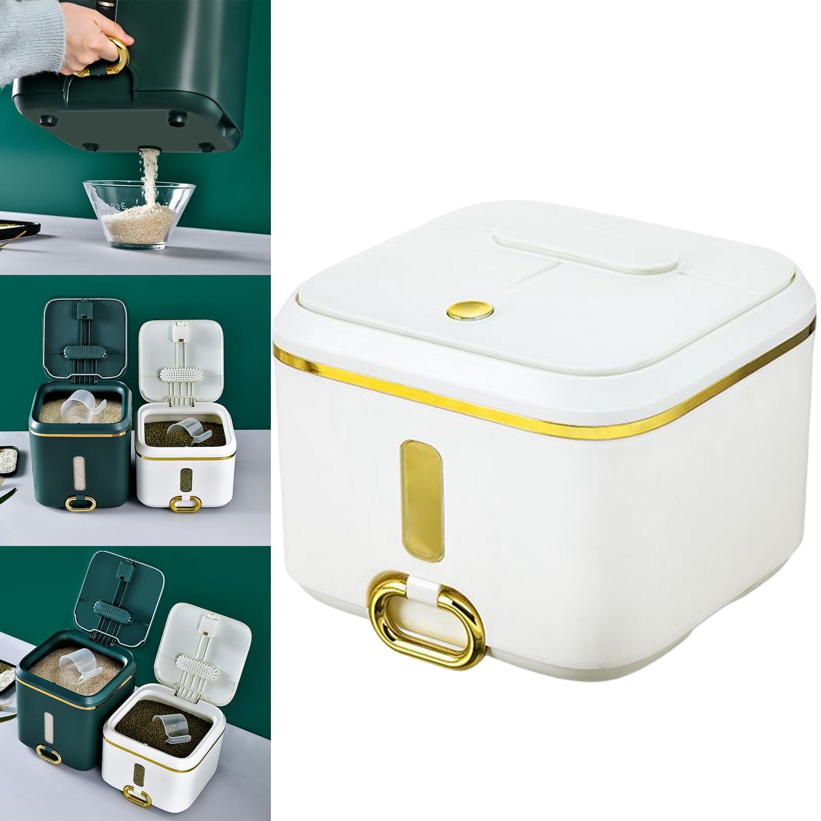 Rice Storage Containers,Plastic Dry Food Storage Boxes with Seal Locking Lid for Flour, Sugar, Kitchen, Pantry