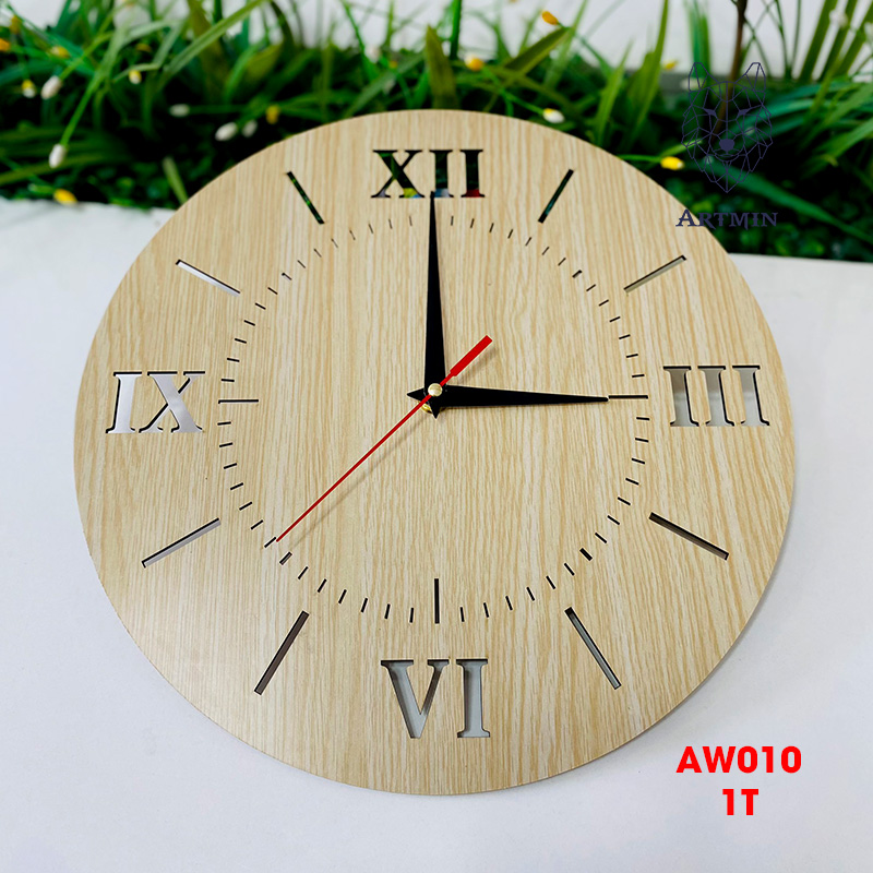 AW010 - Đồng Hồ Gỗ Treo Tường – Décor Trang Trí Cổ Điển