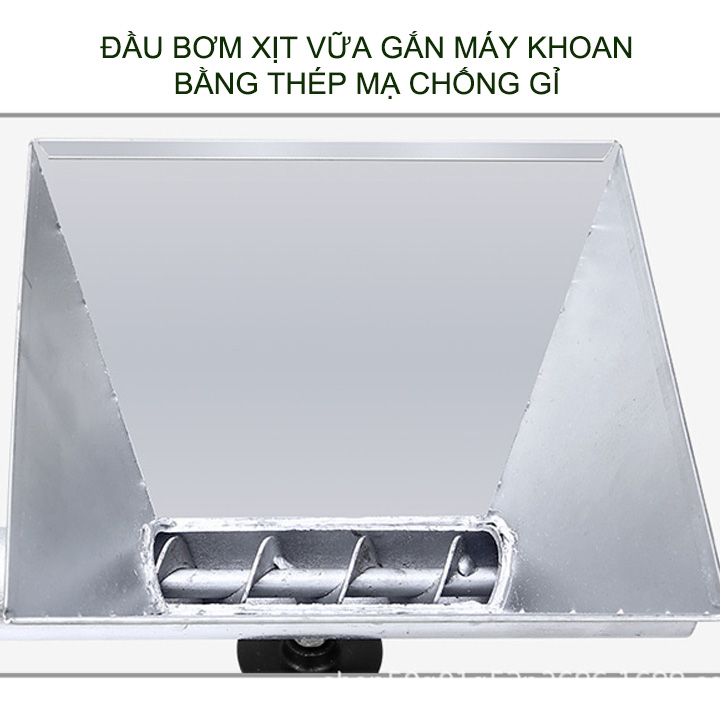 Đầu phun xịt vữa cầm tay gắn máy khoan thông minh tiện dụng, bằng thép mạ chống gỉ