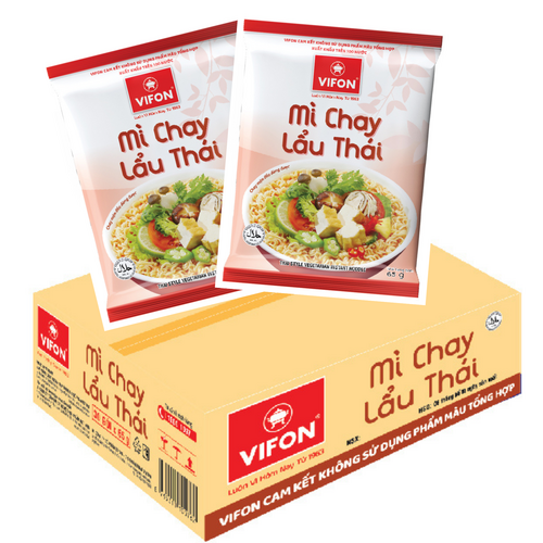 Thùng 30 Mì Chay Lẩu Thái VIFON (65g / Gói)