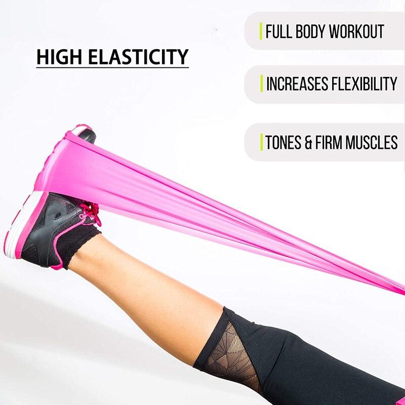 Yoga Pilates Elastic Resistance Band Exercise Fitness Belt Training Elastic Exercise Fitness 150cm Natural Rubber Home Gym
