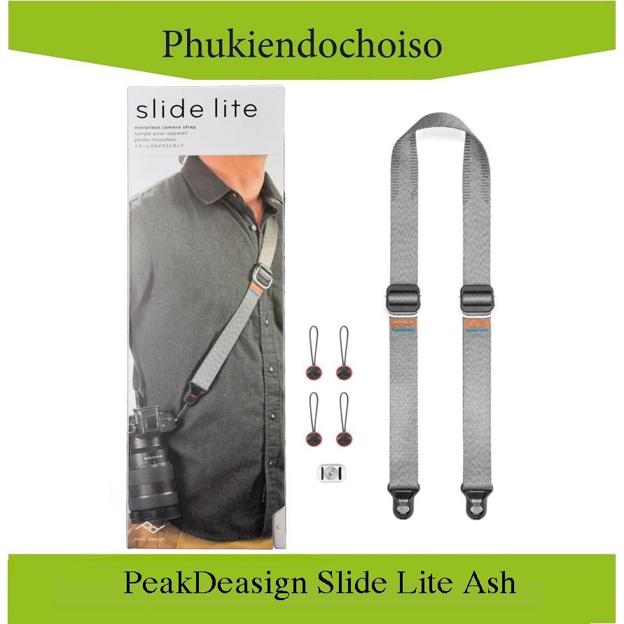 Dây máy ảnh PeakDeasign Slide Lite Ash, Bản trung - Hàng Chính Hãng