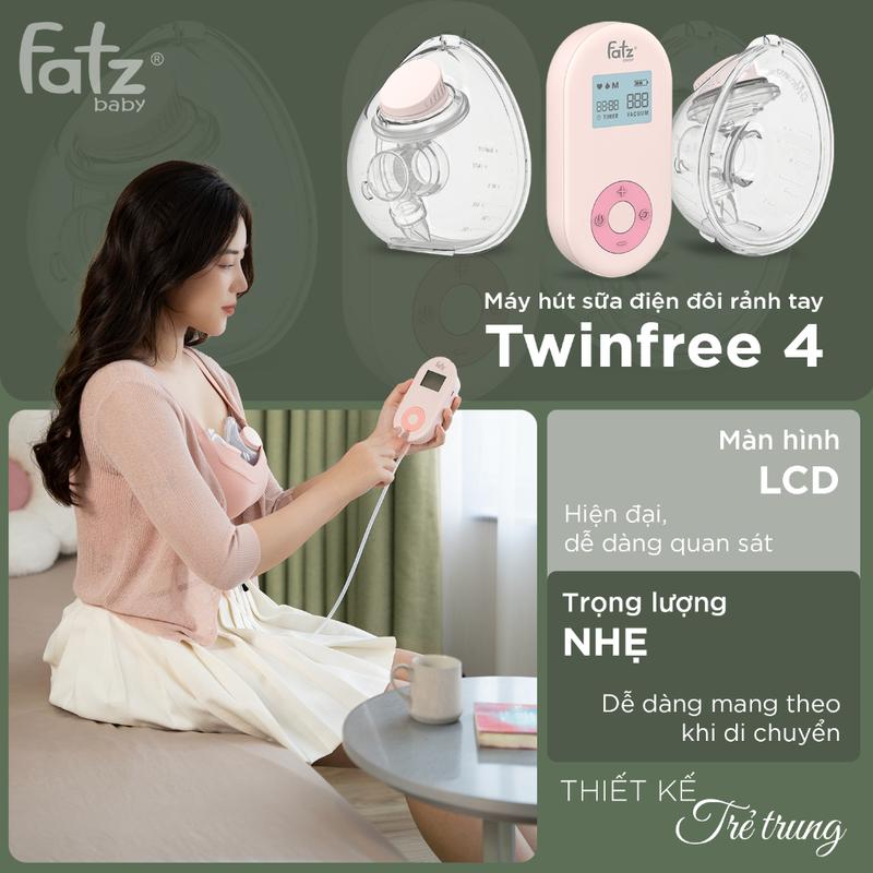 Máy hút sữa điện đôi rảnh tay Fatzbaby TwinFree 4 - FB1310TP