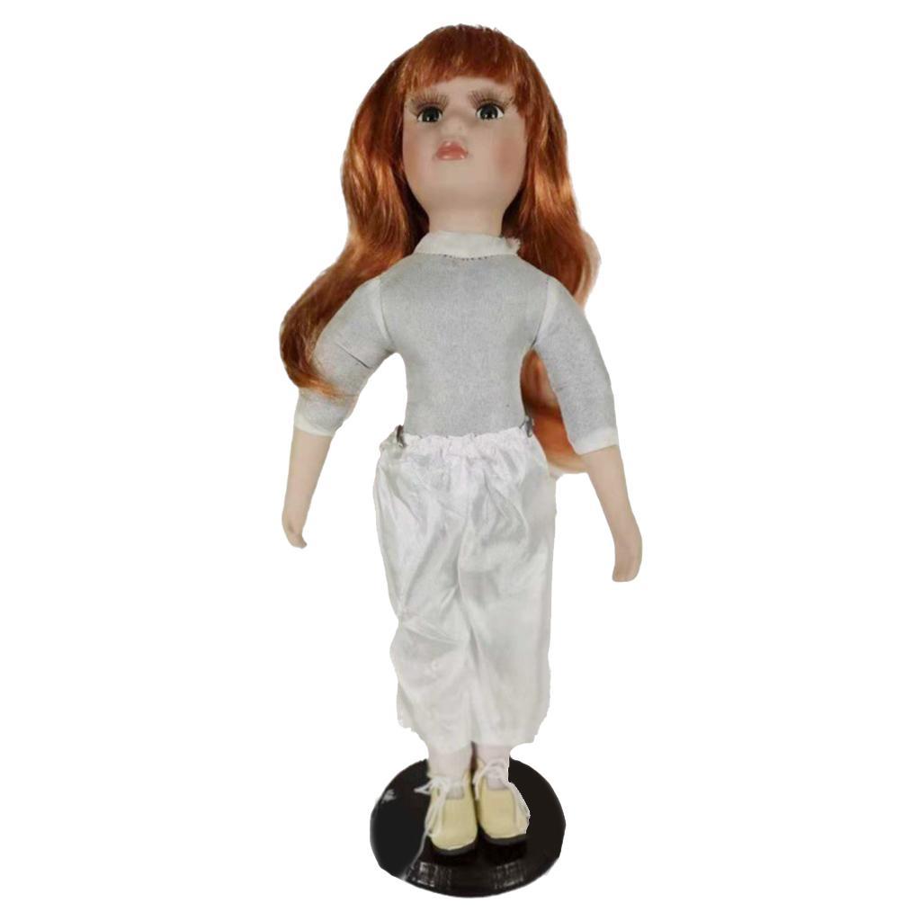Vintage Style Elegant Porcelain Doll Figurines Home Desk Decoration 40cm