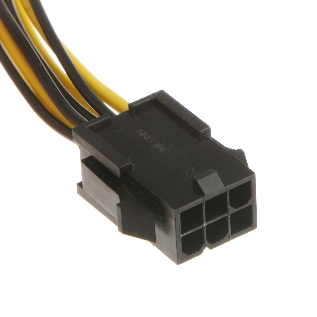 2Pcs  6Pin  Express  to  8  Pin    Graphics  Card  Power  Cable