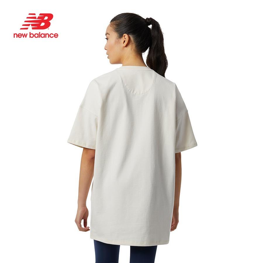 Áo thun thời trang nữ New Balance APP LIFESTYLE T-SHIRT W GREIGE - AWT23556GIE (form châu á