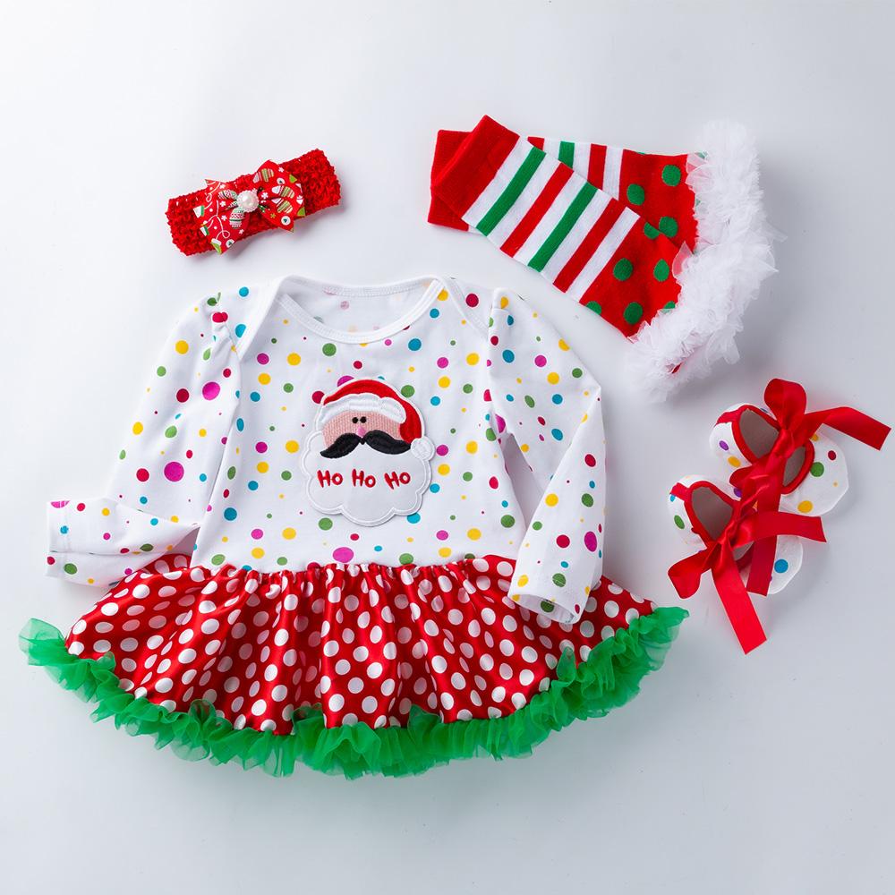 4 Quần Áo Quần Áo Bé Sơ Sinh Giáng Sinh Gái Quần Áo Cho Bé Gái Trang Phục Đầu Tiên Của Tôi Dành Cho Bé Sơ Sinh Bé Gái Một Năm sinh Nhật Bé Gái