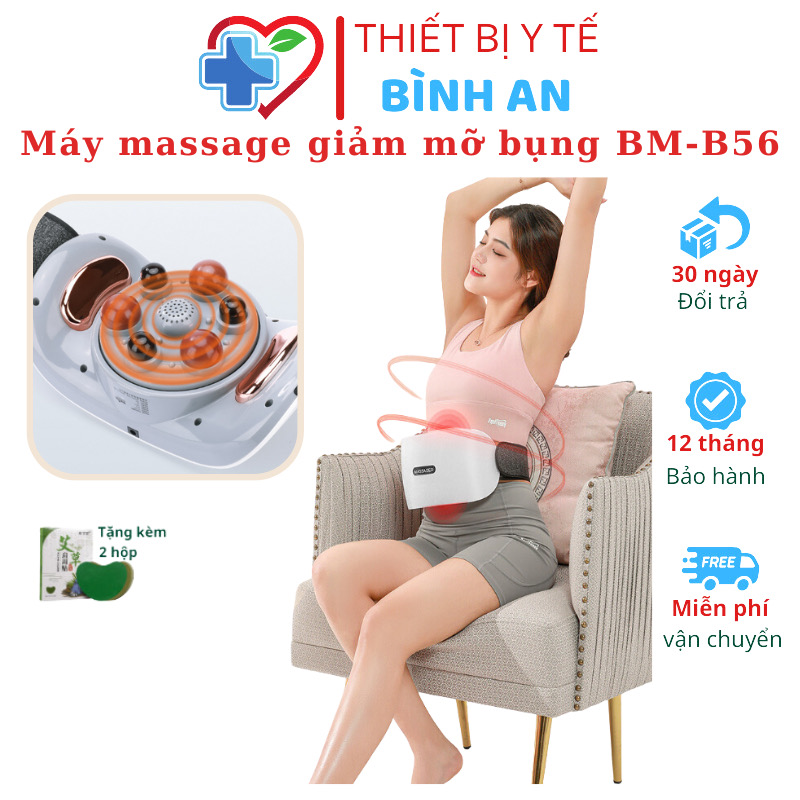 Máy Rung Bụng tan Mỡ Tích Hợp Xoay Đá Nóng Kết Hợp Làm Nóng Hồng Ngoại