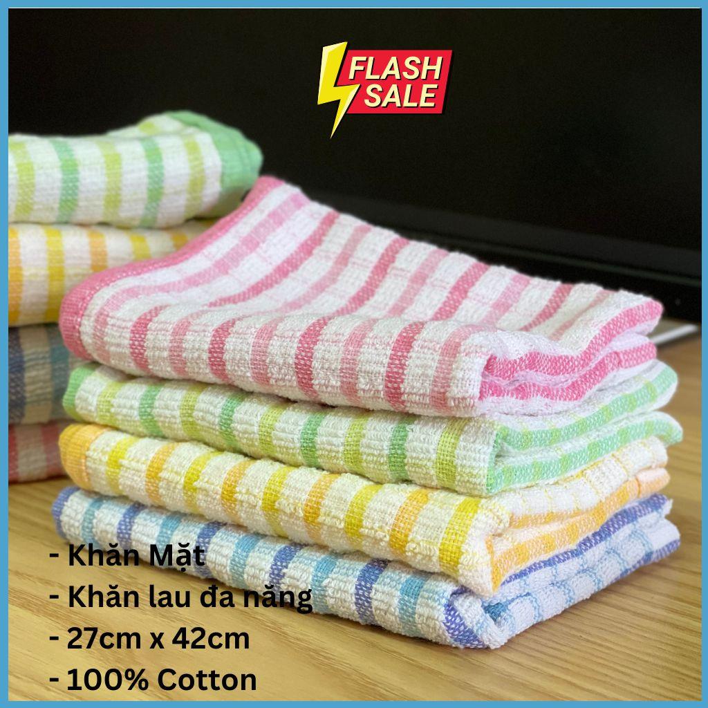 Khăn lau hai mặt đa năng 100% Cotton 27*42cm An toàn HÀNG XUẤT NHẬT